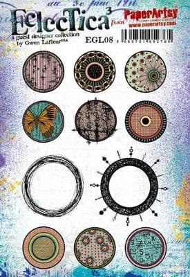PaperArtsy Eclectica E³ Gwen Lafleur 08 Mounted Rubber Stamp Set - EGL08