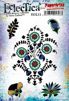 PaperArtsy Eclectica E³ Gwen Lafleur 11 Mounted Rubber Stamp Set - EGL11