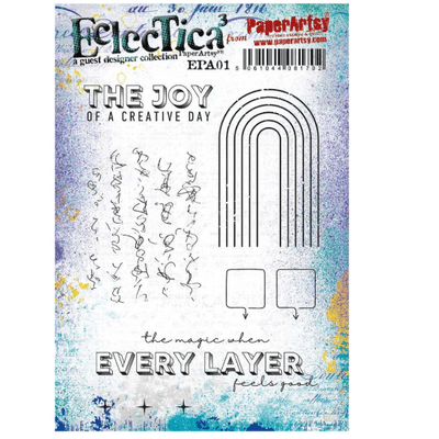 PaperArtsy Eclectica E³ 01 Mounted Rubber Stamp Set - EPA01