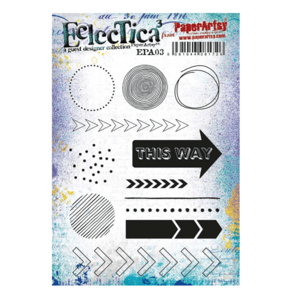 PaperArtsy Eclectica E 03 Mounted Rubber Stamp Set - EPA03