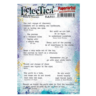 PaperArtsy Eclectica E³ Alison Bomber 12: Travel & Journeys : Mounted Rubber Stamp Set - EAB12