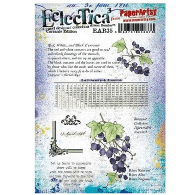PaperArtsy Eclectica E³ Alison Bomber 35: Currants - EAB35 Mounted Rubber Stamp Set