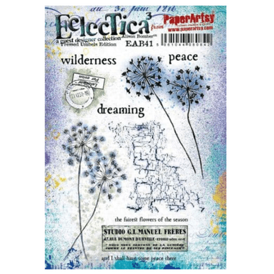PaperArtsy Eclectica E³ Alison Bomber 41: Pressed Umbels Edition - EAB41 Mounted Rubber Stamp