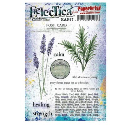 PaperArtsy Eclectica E³ Alison Bomber 47: Lavender Edition - EAB47 Mounted Rubber Stamp