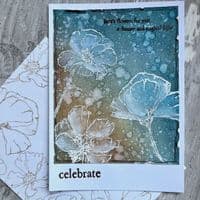 PaperArtsy Eclectica E³ Alison Bomber 48: Summer Poppies Edition - EAB48 Rubber Stamp