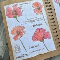 PaperArtsy Eclectica E³ Alison Bomber 48: Summer Poppies Edition - EAB48 Rubber Stamp