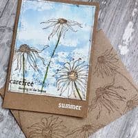 PaperArtsy Eclectica E³ Alison Bomber 49: Coneflowers Edition - EAB49 Mounted Rubber Stamp