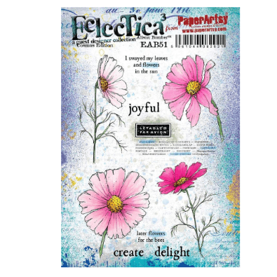 PaperArtsy Eclectica E³ Alison Bomber 51: Cosmos Edition - EAB51 Mounted Rubber Stamp