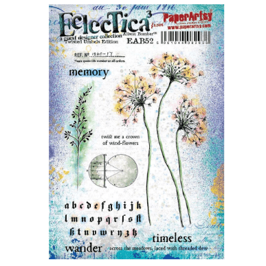 PaperArtsy Eclectica E³ Alison Bomber 52: Twisted Umbels Edition - EAB52 Mounted Rubber Stamp