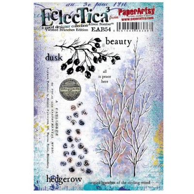 PaperArtsy Eclectica E³ Alison Bomber 54: Twisted Branches Edition - EAB54 Mounted Rubber Stamp