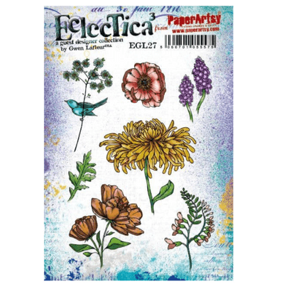 PaperArtsy Eclectica E³ Gwen Lafleur 27 Mounted Rubber Stamp Set - EGL27