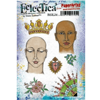 PaperArtsy Eclectica E³ Gwen Lafleur 34 Mounted Rubber Stamp Set - EGL34