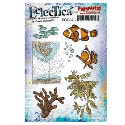 PaperArtsy Eclectica E³ Gwen Lafleur 37 Mounted Rubber Stamp Set - EGL37