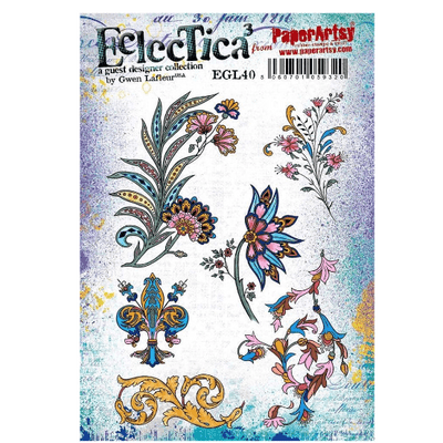 PaperArtsy Eclectica E³ Gwen Lafleur 40 Mounted Rubber Stamp Set - EGL40