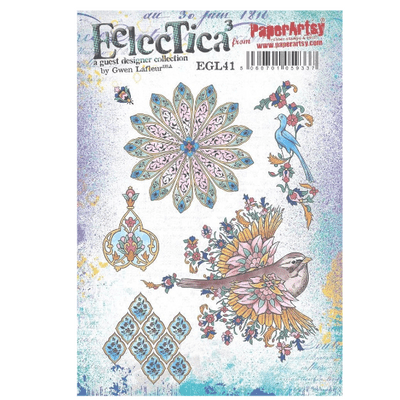 PaperArtsy Eclectica E³ Gwen Lafleur 41 Mounted Rubber Stamp Set - EGL41