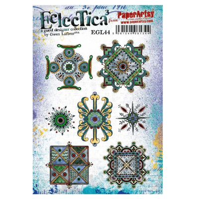 PaperArtsy Eclectica E³ Gwen Lafleur 44 Mounted Rubber Stamp Set - EGL44