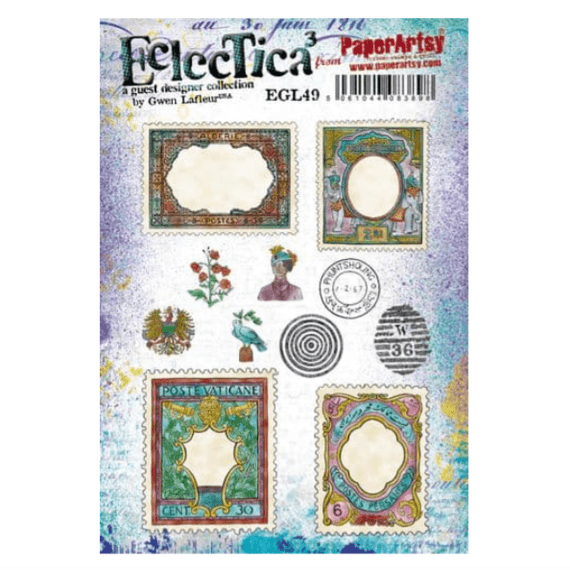 PaperArtsy Eclectica E³ Gwen Lafleur 49 Mounted Rubber Stamp Set - EGL49