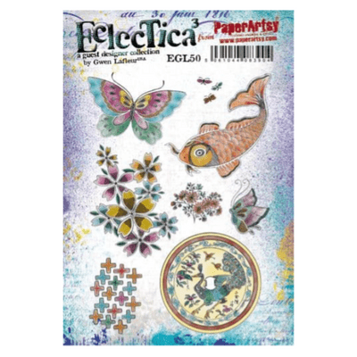 PaperArtsy Eclectica E³ Gwen Lafleur 50 Mounted Rubber Stamp Set - EGL50
