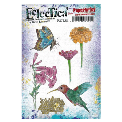 PaperArtsy Eclectica E³ Gwen Lafleur 51 Mounted Rubber Stamp Set - EGL51
