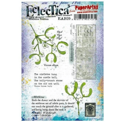 PaperArtsy Eclectica E³ Mounted Rubber Stamp Set - Alison Bomber 29: Mistletoe - EAB29