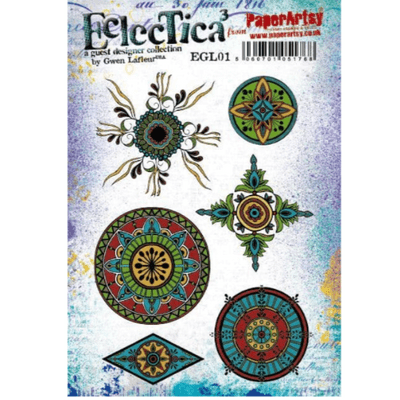 PaperArtsy Eclectica E³ Gwen Lafleur 01 Mounted Rubber Stamp Set - EGL01