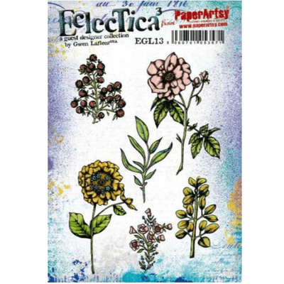 PaperArtsy Eclectica E³ Gwen Lafleur 13 Mounted Rubber Stamp Set - EGL13