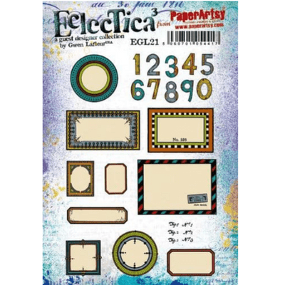 PaperArtsy Eclectica E³ Gwen Lafleur 21 Mounted Rubber Stamp Set - EGL21