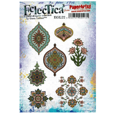 PaperArtsy Eclectica E³ Gwen Lafleur 22 Mounted Rubber Stamp Set - EGL22