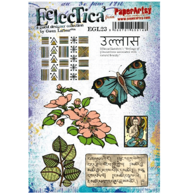 PaperArtsy Eclectica E³ Gwen Lafleur 23 Mounted Rubber Stamp Set - EGL23