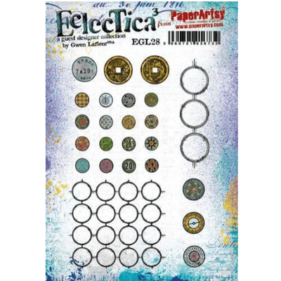 PaperArtsy Eclectica E³ Gwen Lafleur 28 Mounted Rubber Stamp Set - EGL28