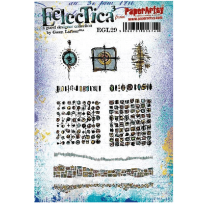 PaperArtsy Eclectica E³ Gwen Lafleur 29 Mounted Rubber Stamp Set - EGL29
