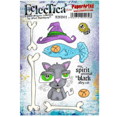 PaperArtsy Eclectica E³ Mounted Rubber Stamp Set - Nicci Battilana  01 - ENB01