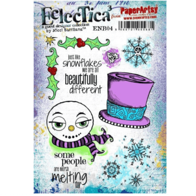 PaperArtsy Eclectica E³ Mounted Rubber Stamp Set - Nicci Battilana  04 - ENB04