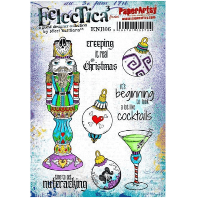 PaperArtsy Eclectica E³ Mounted Rubber Stamp Set - Nicci Battilana  06 - ENB06
