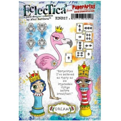 PaperArtsy Eclectica E³ Mounted Rubber Stamp Set - Nicci Battilana 17 - ENB17