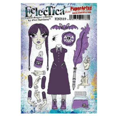 PaperArtsy Eclectica E³ Mounted Rubber Stamp Set - Nicci Battilana 19 - ENB19