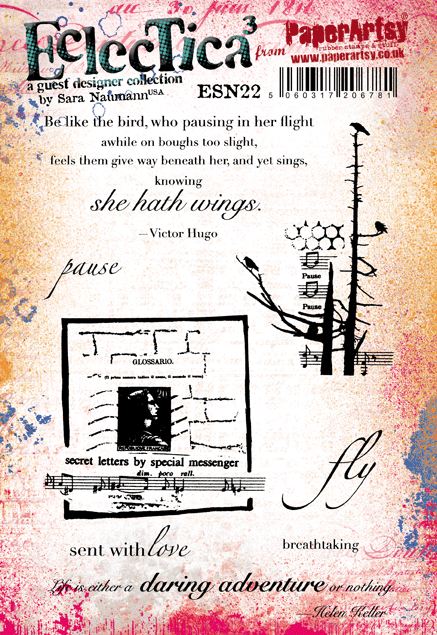 PaperArtsy Eclectica E³ Mounted Rubber Stamp Set - Sara Naumann 22 - ESN22