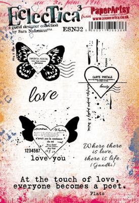 PaperArtsy Eclectica E³ Mounted Rubber Stamp Set - Sara Naumann 32 - ESN32