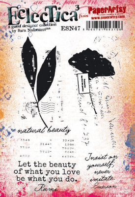 PaperArtsy Eclectica E³ Mounted Rubber Stamp Set - Sara Naumann 47 - ESN47