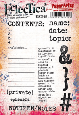 PaperArtsy Eclectica E³ Mounted Rubber Stamp Set - Sara Naumann 49 - ESN49