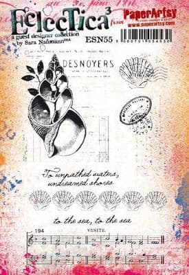 PaperArtsy Eclectica E³ Mounted Rubber Stamp Set - Sara Naumann 55 - ESN55
