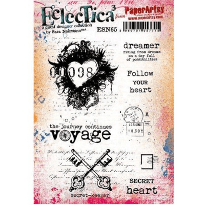 PaperArtsy Eclectica E³ Mounted Rubber Stamp Set - Sara Naumann 65 - ESN65