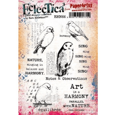 PaperArtsy Eclectica E³ Mounted Rubber Stamp Set - Sara Naumann 66 - ESN66