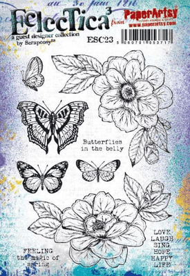 PaperArtsy Eclectica E³ Mounted Rubber Stamp Set - Scrapcosy 23 - ESC23