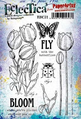 PaperArtsy Eclectica E³ Mounted Rubber Stamp Set - Scrapcosy 31 - ESC31