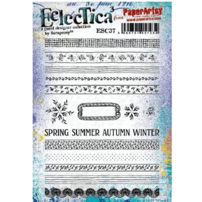 PaperArtsy Eclectica E³ Scrapcosy 37 Mounted Rubber Stamp Set - ESC37