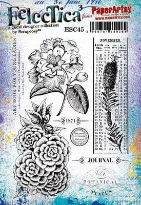 PaperArtsy Eclectica E³ Scrapcosy 45 Mounted Rubber Stamp Set - ESC45