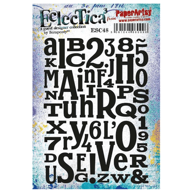 PaperArtsy Eclectica E³ Scrapcosy 48 Mounted Rubber Stamp Set - ESC48