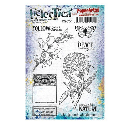 PaperArtsy Eclectica E³ Scrapcosy 52 Mounted Rubber Stamp Set - ESC52