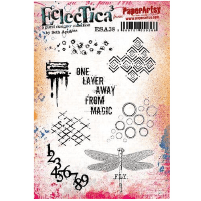 PaperArtsy Eclectica E³ Seth Apter 38 Mounted Rubber Stamp Set - ESA38